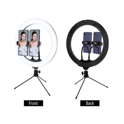 China Fashion Keyson Label Custom Studio LED 13 Inch Dimmable Selfie Makeup Ring Light with Phone Holder and Tripod Stand for sale