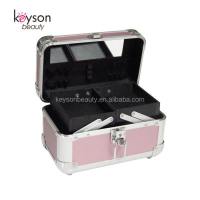 China Fashoion Keyson Professional Makeup Case With Interior Mirror And Extendable Trays for sale