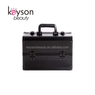 China Fashoion Keyson Beauty PVC Box Cosmetic Barber Tool Case With Compartment for sale