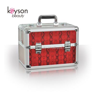 China Fashion Burmese Keyson Makeup Consumable Case Red Snake With Storage Compartments for sale