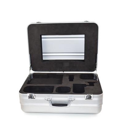 China Briefcase Aluminum Briefcase Metal Briefcase Men's Briefcases Aluminum Tool Suitcase Cast Aluminum Suitcase With Custom Cutout Foam for sale