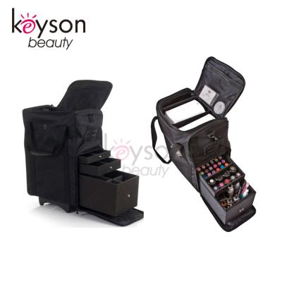 China Keyson Nylon Professional Nail Polish Organizer Carrying Case For Nail Artists for sale