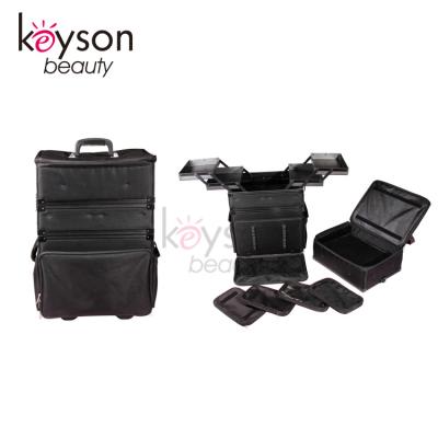 China Keyson Nylon Professional Manicure Nail Case Beauty Box Expandable Makeup Case for sale