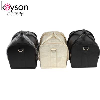 China Keyson Fashionable Leather Small Size Portable Makeup Tool Kits Storage Vanity Case for sale