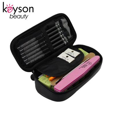 China Keyson PU Barber Tool Organizer Set Portable Miniature High Quality Black Bag for sale