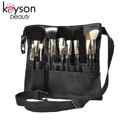 China Keyson Portable Professional Soft Leather Artist Waist Bag for Makeup Tools for sale