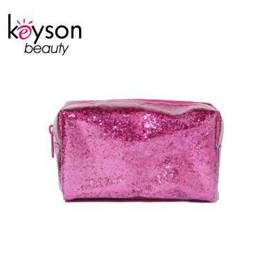 China Portable and See By Keyson Wholesale High Quality Women Glittered Oblong Cosmetic Necessary Bag for sale