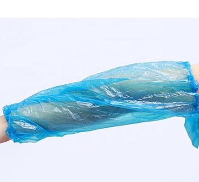 China Waterproof Wholesale Disposable Plastic Arm Sleeve Cover Blue PE Oversleeve for sale