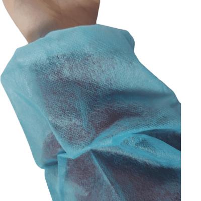 China Beauty Spa JUENYA Blue Polypropylene Sleeves Nonwoven Fabric Over Sleeves With Elastic Wrist Elbow Disposable Arm Sleeves Cover for sale