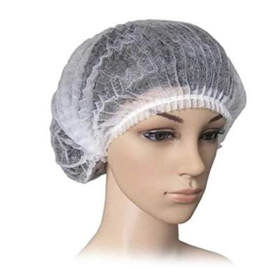 China JUENYA Breathable Crimped Buffy Caps Spreads Cap PP Medical Hair Band Disposable Rotation Head Cover Crowd Detectable Hat for sale