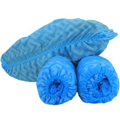 China JUENYA Breathable Liquid Resistant Nonwoven Hospital PP Shoe Cover Hygienic Indoor Anti Slip Shoe Cover Disposable No Slip Shoe Covers for sale