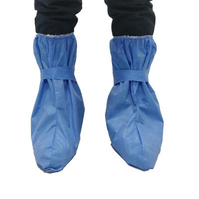 China JUENYA Long Industry Boot Cover Food Industry Cleaning Foot Cover Device Medical Surgical Nonwoven SMS Shoe Cover for sale