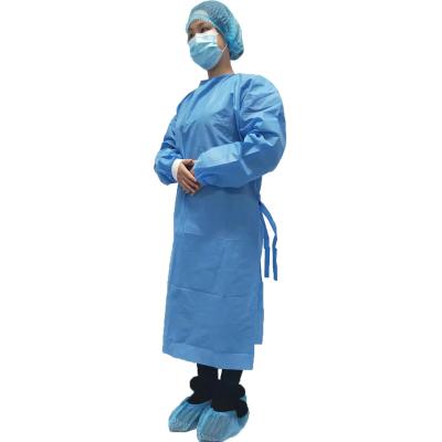 China SMS Protective Disposable Gown Machine Made Cover Body Surgical Patient Clothing for sale