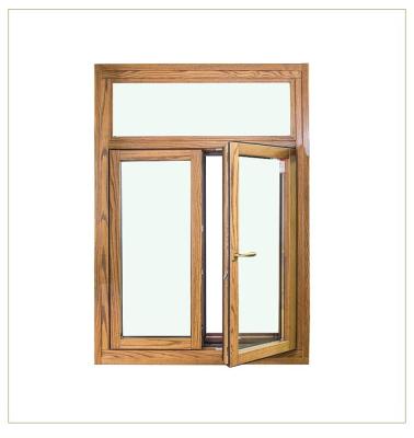 China Aluminum Swing Insulated Windows and Wood Windows Triple Glazed Tilt and Turn Window for sale