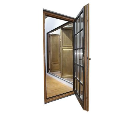 China Anti-theft Exterior Door Inswing Door-Copper Veneered Solid Wood Doors for sale