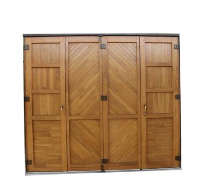 China Modern Luxury Copper Wood Split Patio Door Bi Folding Sliding Door For Restaurant for sale