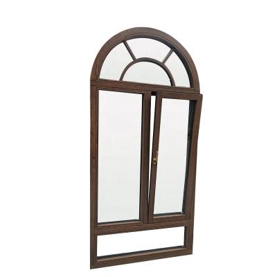 China American Style Swing Top Hung Aluminum Clad Wood Window With Grille Design for sale