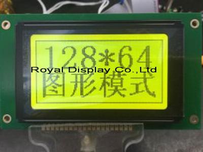 China Blaue weiße Seriengraphik Lcd, 128 x 64 Prüfer Grafik Lcd-Anzeigen-T6963C zu verkaufen