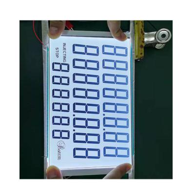 China Kundenspezifisches 20-stelliges kundenspezifisches LCD-Panel Monochrom-Kraftstoffspender Lcd-7-Segment-Anzeige zu verkaufen