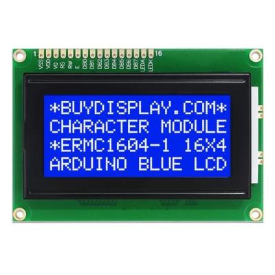 China Display LCD de alta definición de 1604 caracteres STN Azul Negativo 16X4 Monocromo en venta