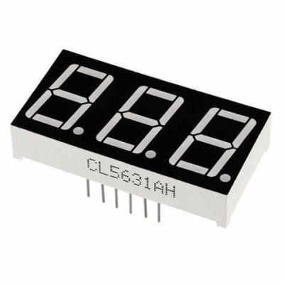 China Common Cathode 20mA emerald green LED Module 3 digit 7 segment display zu verkaufen