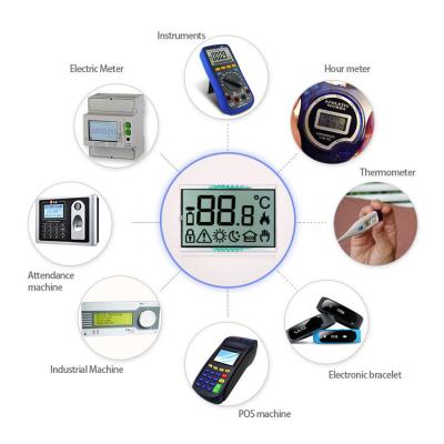 China Customized Tn Stn FSTN Segments LCD Display Tn Monochrome Digit Segment LCD for Non-Contact Thermometer for sale