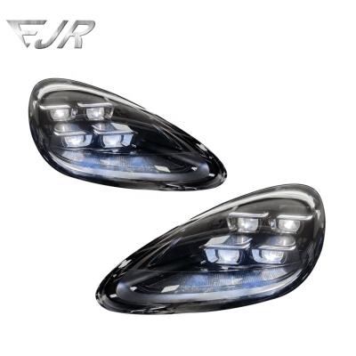 China Upgrade To 2024 Blackened LED Headlights For 2011-2018 Porsche Cayenne 958.1 And 958.2 for sale