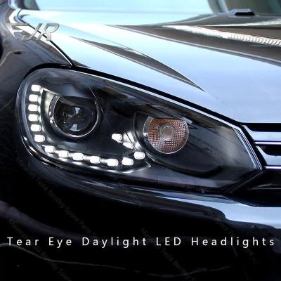 중국 폭스바겐 VW 골프 6 개정 6 Gti R20 눈물 눈 DRL LED 전등 판매용