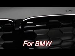 gloss black car styling racing grills middle grille with light for bmw 3 series g28 2023+ auto parts