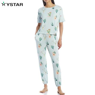 China Custom OEM Women Loungewear Terry Pajamas Eco-Friendly Homewear Organic Women's Breathable French Bamboo Viable Sleepwear Pajamas for sale