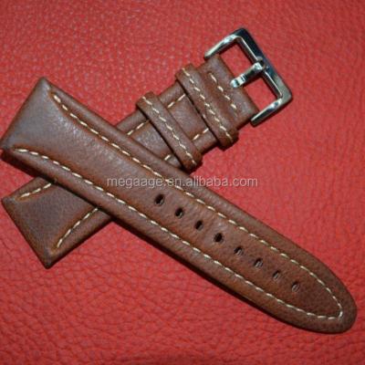 China 24mm 22mm Good Quality Watch Band Leather Genuine Leather Watch Strap for sale