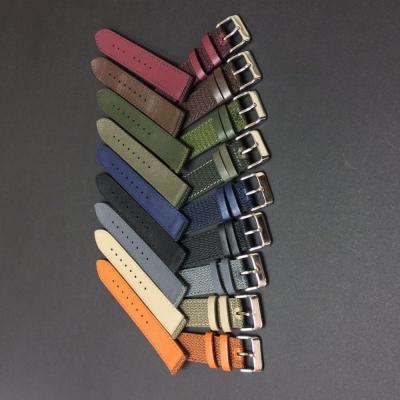 China Leather 20mm Factory Insuring Interchangeable Color Can Be Customized Machine Woven Perlon Watch Strap for sale