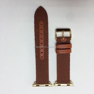 China Hot Selling Quality Leather Leather Watch Band for iwatch for sale