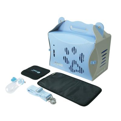 China Breathable Portable Pet Carrier Travel 100% PP Outdoor Recyclable Plastic Pet Cages, Carriers for sale