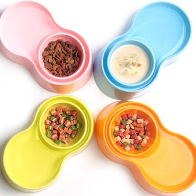 China Food Grade Anti-Ant Dog Cat Food And Water Feeder Pet Stocked Plastic Bowl for sale