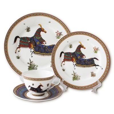 China jacotta morandi products porcelain dishes viable ceramic morandi colored dinner plate for sale