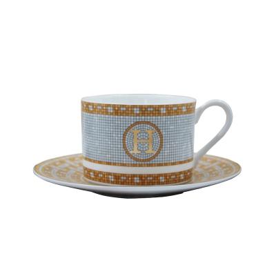 China Bone China Gold Rim Coffee Sets Porcelain Disposable Modern Turkish Arabic Coffee Cup for sale