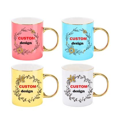 China JACOTTA Viable Ceramic Custom Mugs With Logo Promotional Porcelain Blank White Coffee Mugs Mug Supplier Ceramic Mugs for sale