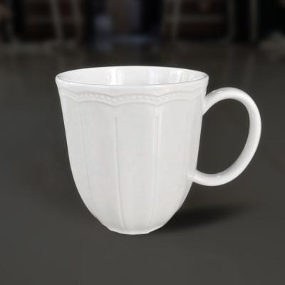 China Viable Wholesale Sublimation Mug Supplier Embossed Customized Coffee Mug Unique White Custom Ceramic Mugs Engraving Porcelain Mugs for sale