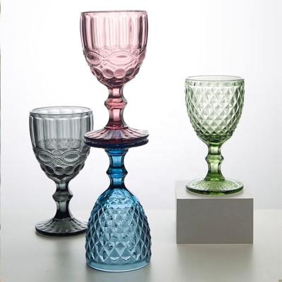 China High Grade Wedding Vintage Stocked Colored Wine Glass for sale