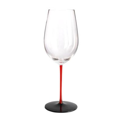 China Wholesale Stocked Wedding Handmade Wine Glass Cup Champagne Stem Red Glass Cup for sale