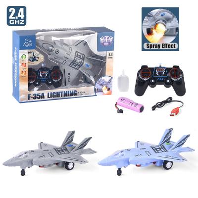 China 2.4G Remote Control RC Airplane RC Model Airplane RC Airplane 2.4G RC Airplane Aerobatic Main Fighter One Plastics Toy Spray Fighting Alloy for sale