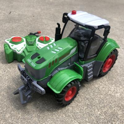 China RC Model Farm Tractor Toy 1/24 Scale Construction Farmer Truck Vehicle Remote Control Construction Tractor Toys Cars Agriculture Trucks for sale