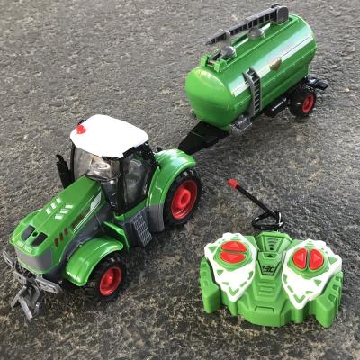 China RC Model Toys Dump Truck Tractor Loader Water Tank Trucks With Trailer Farm Toy Wheels Tractor Building Kit Kids Tractor Toys rc kids for sale