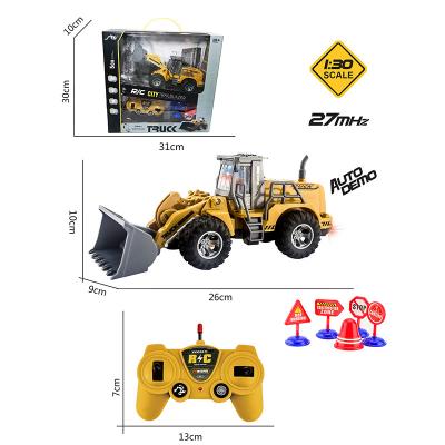 China RC Model RC Excavator Toy Claw Drill Bulldozer Toy Truck Rc Front Loader Construction Vehicles Rc Roller Car Radio Control Digger Plug for sale