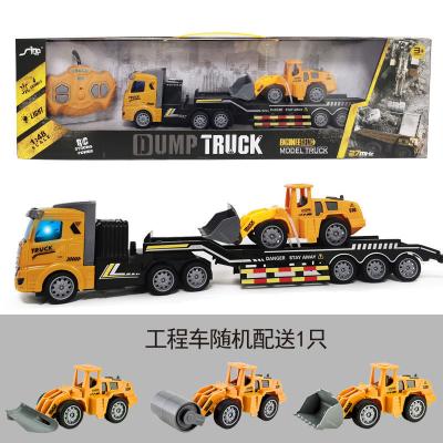 China RC model Juguetes Para line of sight ninos rc truck and trailer road rage ready to run toy rc tractor semi trailer remote control transporter truck for sale