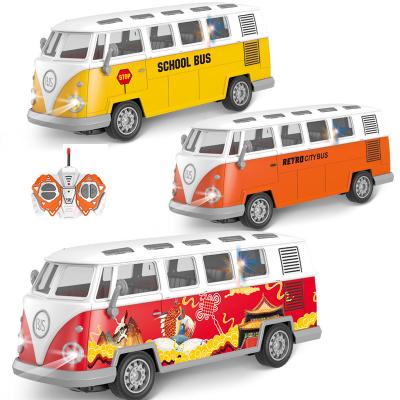 China RC model Classic bus rc buses child toys wireless control classic racing car radio car toys rc cars trucks camping bus remote control for sale