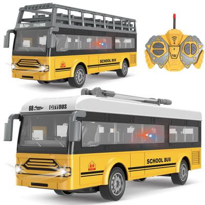 China rc bus remote control toys cars remote control toys plastic battery open doors kids toy gift kids BO vehicle electric bus model service for sale