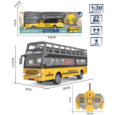 China 4 Channel Toy With Realistic Lights And Model Toy Full Function Rc Bus Rubber Tire Plastic Electric Remote Control Bus Toy for sale