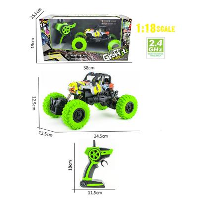 China RC Model 2.4G Stunt R/C Toy RC Truck 1/18 Radio Control Truck Off Road Climb Crawler Rock Kids Onster Trucks Semi Vehicle Trailer Toy for sale